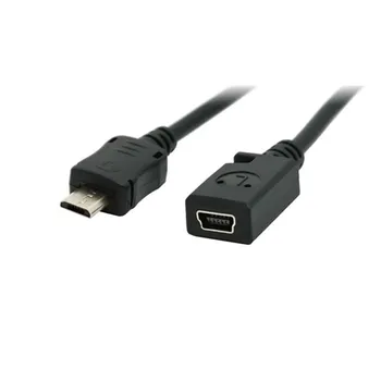 0,2 М 20 см Разъем Mini USB для подключения к Micro USB-разъему Кабель-адаптер для телефонов MP3 MP4