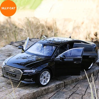 1: 32 Металлическая модель автомобиля SILLY CAT Для Седана A6 C8 2019- Модель Автомобиля Для Мальчика, Детская Игрушечная Модель Автомобиля, Коллекция моделей автомобилей