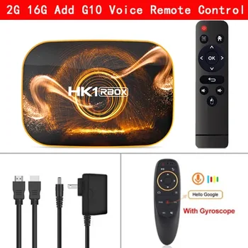 10,0 HK1 RBOX Smart TV Box 4 ГБ 64 ГБ Rockchip RK3318 4K 2,4 G/5G Wifi Google Play Медиаплеер Youtube телеприставка