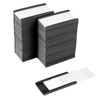 50 шт. Магнитные держатели этикеток с магнитными держателями карт данных с прозрачными пластиковыми протекторами для металлической полки (1 x 2 дюйма)
