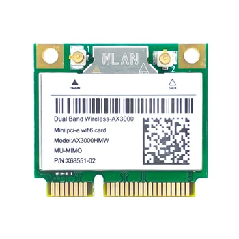 AX200 AX3000HMW Сетевая карта Mini PCI-E WiFi 6 Беспроводной Адаптер 2,4G/5G Bluetooth 5,1 WiFi Карта 802.11AX для Win10