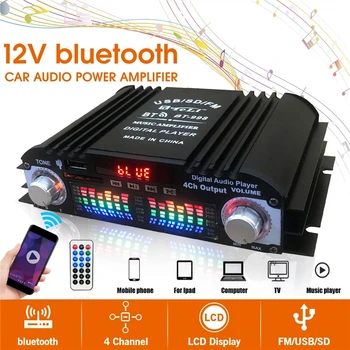 BT-998 Hi-Fi Аудио Домашние Цифровые Усилители Автомобильный Аудио Усилитель Мощности Басов Bluetooth FM USB SD Радио для Динамиков Сабвуфера DC12V