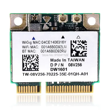 DW1601 QCA9005 8V256 Беспроводная карта WiGig 802.11AD 7 Гбит/с PCI-E Half Mini для ноутбуков Dell Latitude 6430u E6430 E5440 E7240 XPS