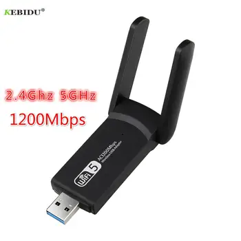 Kebidu 1200 Мбит/с WiFi Адаптер USB3.0 Двухдиапазонный 5 ГГц 2,4 ГГц 802.11AC RTL8812BU WiFi Антенна Ключ Сетевая карта Для настольного ноутбука