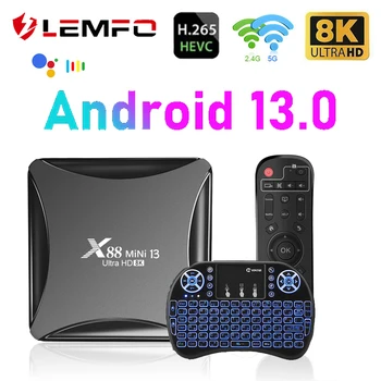 LEMFO X88 MINI 13 TV Box Android 13 8K Двухдиапазонный WiFi Видеовыход 4K 4GB 64GB RK3528 TV Box Android 13 PK H96 MAX RK3528