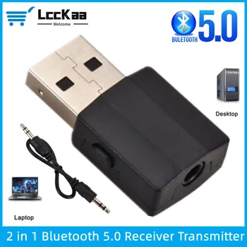 LccKaa 2 в 1 USB Bluetooth 5,0 Приемник Передатчик Беспроводной Мини 3,5 мм AUX Музыкальный Адаптер Для Автомобильного Радио ТВ Bluetooth Наушники