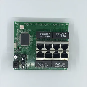 OEM PBC 8-портовый Гигабитный коммутатор Ethernet 8 портов с 8-контактным разъемом 10/100/1000 м Концентратор 8-полосный разъем питания Печатная плата OEM отверстие для винта