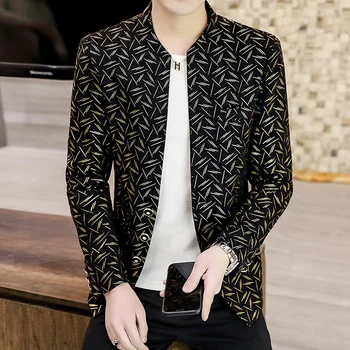 S-3XL брендовый мужской маленький костюм, мужская мода, культура, воротник-стойка, молодежное пальто Zhongshan, красивый сломанный костюм, мужская куртка