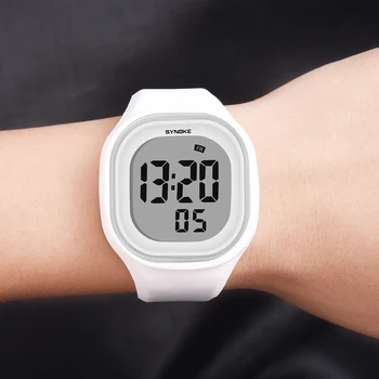 SYNOKE Мужские цифровые наручные часы, спортивный светодиодный будильник, 50 м, водонепроницаемый таймер, женские электронные часы Relogio Masculino