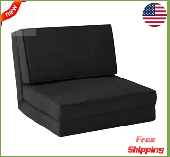 Your Zone, Ультрамягкое замшевое 3-позиционное Раскладное кресло для отдыха, черная мебель для гостиной -США-НОВИНКА