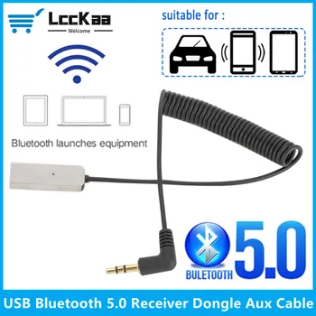 lccckaa USB Bluetooth Приемник Передатчик, ключ 3,5 мм, Разъемы Bluetooth, Адаптер, Музыкальные колонки, Аудиокабель Handfree Aux Для автомобиля