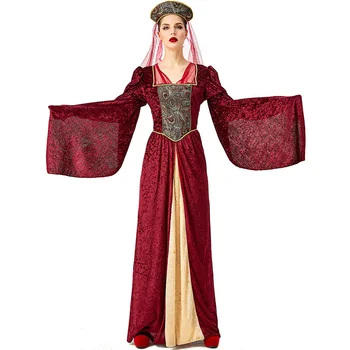 Арабский традиционный костюм для женщин, Роскошное платье невесты, костюм арабской принцессы и Королевы для Косплея на Хэллоуин, Праздничное платье