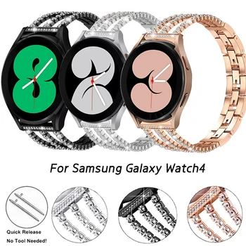 Браслет с бриллиантами, ремешок для Samsung Galaxy Watch 3/4/5 40/44 м, активные 2 Смарт-часы, браслет, ремешок для часов