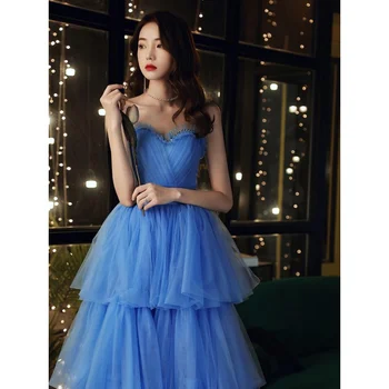 Вечерние платья, королевское синее длинное платье макси для выпускного вечера
