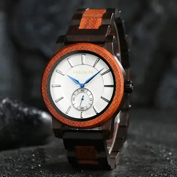 Деревянные часы BOBO BIRD 2023 для мужчин, простые, контрастные по цвету мужские часы, уникальные наручные часы по индивидуальному заказу и прямая поставка