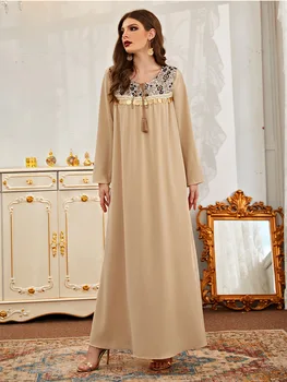 Кафтан Марокканский Кафтан Абая Дубай Турция Мусульманское Длинное Платье Исламские Платья Абаи для Женщин Халат Мусульманин Djellaba Femme Vestido