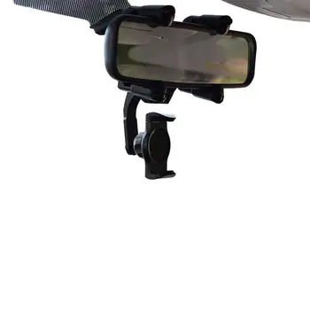 Кронштейн зеркала заднего вида автомобиля Поворотный и выдвижной Автомобильный держатель телефона Держатель зеркала заднего вида 360 Многофункциональный