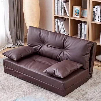 Ленивый кожаный диван-кровать Складной Диван для взрослых Loveseat Минималистичный Бесплатная доставка Для чтения, отдыха, Канапе, мебель для гостиной
