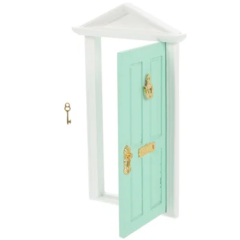 Мини-Деревянные Двери, окна, декор для дома, Миниатюрная игрушка, Украшающая Крошечные украшения, Передние украшения