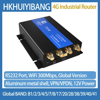 Многофункциональная область применения IP30 4G Промышленный Беспроводной Маршрутизатор RS232 1WAN + 1LAN DC 12V Сторожевой Сервер Последовательной Связи VPN APN