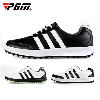 Мужская обувь для гольфа PGM, водонепроницаемые повседневные спортивные кроссовки, шнурки, дышащие, водонепроницаемые, удобные, нескользящие XZ021