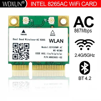 Новая двухдиапазонная беспроводная карта 8265 Intel 8265HMW 2.4G/5GHz 802.11ac 867 Мбит/с Bluetooth 4.2 8265AC MINI PCI-E WI-FI беспроводная карта