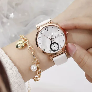 Новинка 2023, Хит продаж, Повседневные женские кварцевые часы с простым цифровым циферблатом, модный минималистичный подарок для подруги