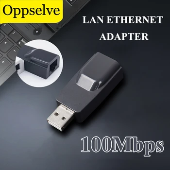 Новый адаптер USB 2.0 для локальной сети RJ45 Ethernet Без привода Для ноутбука с Windows 10 Macbook Desktop 100 Мбит/с USB2.0 Конвертер сетевых карт
