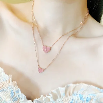 Ожерелье для женщин, Роскошное s925, Серебряное, Бирюзовое Ожерелье, Женское Ожерелье в форме Любви, цепочка на ключицу с расширенным ощущением