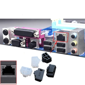 Порт Ethernet-концентратор RJ45, Защита от пыли, Защитный колпачок, Штекер 100шт, Черный-горячий Q39D