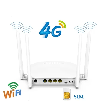 Разблокировка 300 Мбит/с Wifi-маршрутизатора 4G LTE-маршрутизатора 3G/4G беспроводного CPE-маршрутизатора со слотом для SIM-карты, 4 внешних антенны, до 32 пользователей