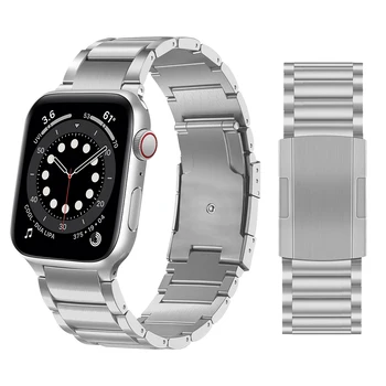 Ремешок из титанового сплава Для Apple Watch 49 мм 45 мм 44 мм 42 мм 41 мм 40 мм Металлический Легкий Браслет iWatch Ultra 8 7 6 5 4 3 SE