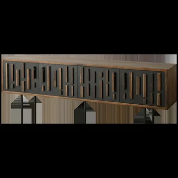 Скандинавский ТВ-шкаф в стиле Ретро, аудиовизуальный Дуб для гостиной, чтобы сделать старую мебель из массива североамериканского черного ореха