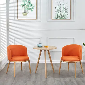 Скандинавский обеденный стол с имитацией массива дерева для переговоров, комбинированный стул, современный минималистичный креативный стул для магазина чая с молоком