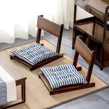 Современный бамбуковый стул Мебель для гостиной с татами в японском стиле, бамбуковый стул для сидения на балконе без ножек, платформа с одним стулом
