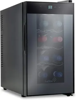 Термоэлектрический винный холодильник на 8 бутылок красного и белого вина, винный погреб с цифровым дисплеем температуры, бесплатная доставка
