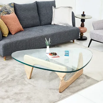 Чайные столики для гостиной Стеклянный центральный стол Современный прозрачный журнальный столик Nordic Lounge Центральный стол Роскошная дизайнерская мебель