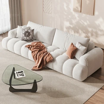Элегантный современный ленивый диван, Роскошный минималистичный Удобный Слоеный белый Диван, Расслабляющий Дизайнерская Мебель для дома Divani Da Soggiorno